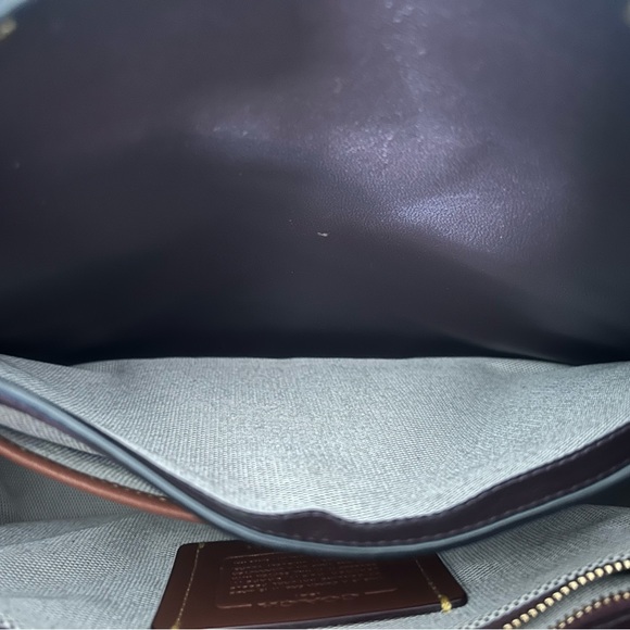 COACH PAGE 27 OXBLOOD WITH RIVETS GUC - Picture 7 of 16